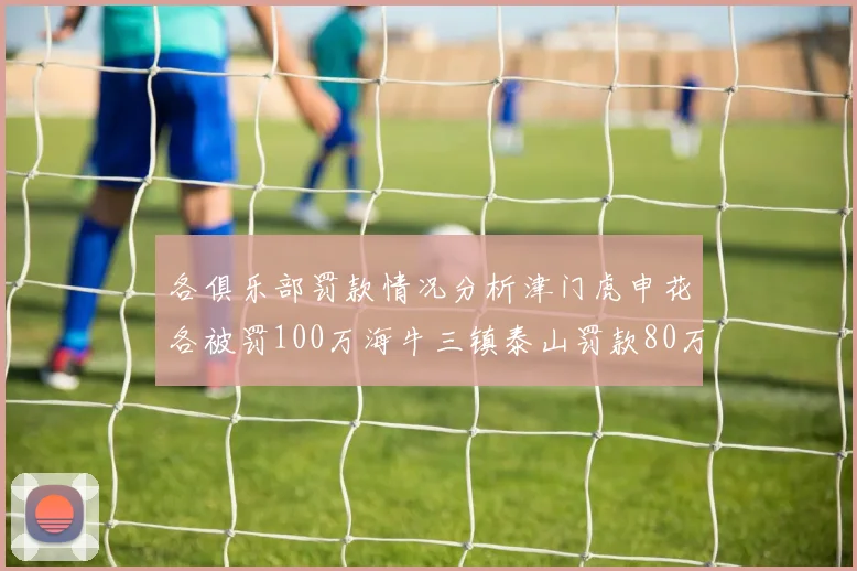 各俱乐部罚款情况分析津门虎申花各被罚100万海牛三镇泰山罚款80万
